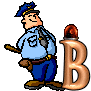 GIF animado (43767) Letra b policia