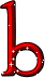 GIF animado (44129) Letra b roja decoracion
