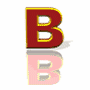 GIF animado (44409) Letra b roja reflejo