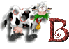 GIF animado (32261) Letra b vaca divertida