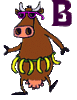 GIF animado (32287) Letra b vaca loca