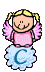 GIF animado (39022) Letra c angelito nube