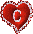 GIF animado (33309) Letra c corazon brillante