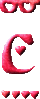 GIF animado (33336) Letra c corazoncitos glitter