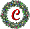 GIF animado (41066) Letra c corona navidad