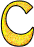 GIF animado (32668) Letra c glitter amarilla