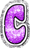 GIF animado (33012) Letra c glitter fucsia