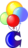 GIF animado (36584) Letra c globos