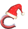 GIF animado (41145) Letra c gorro santa claus