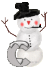 GIF animado (41209) Letra c hombre nieve