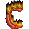 GIF animado (37600) Letra c llamas