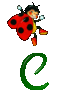 GIF animado (39615) Letra c mariquita