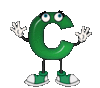 GIF animado (39806) Letra c muneco verde