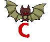GIF animado (30883) Letra c murcielago