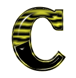 GIF animado (42091) Letra c negra amarilla
