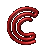 GIF animado (42235) Letra c neon rojo