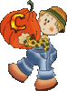 GIF animado (38329) Letra c nino calabaza