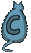 GIF animado (30070) Letra c silueta gato