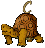 GIF animado (32191) Letra c tortuga