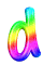 GIF animado (40199) Letra d arco iris