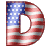 GIF animado (42410) Letra d bandera norteamericana