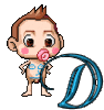 GIF animado (43040) Letra d bebe
