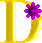 GIF animado (36916) Letra d colores flores