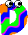 GIF animado (39062) Letra d colores ojos