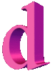 GIF animado (45056) Letra d d rosa