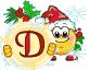 GIF animado (41121) Letra d emoticono navidad