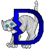 GIF animado (30045) Letra d gato