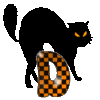 GIF animado (38204) Letra d gato negro