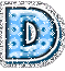 GIF animado (32904) Letra d glitter azul