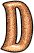 GIF animado (33095) Letra d glitter naranja