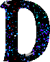 GIF animado (33123) Letra d glitter negra