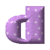 GIF animado (33204) Letra d glitter rosa