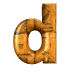 GIF animado (36995) Letra d madera