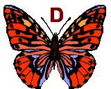 GIF animado (30482) Letra d mariposa
