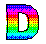 GIF animado (40147) Letra d multicolor