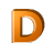 GIF animado (35356) Letra d naranja