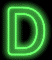 GIF animado (42322) Letra d neon verde