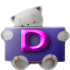 GIF animado (31043) Letra d osezno gris