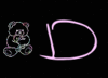 GIF animado (31223) Letra d oso
