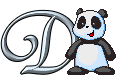 GIF animado (31313) Letra d oso panda
