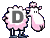 GIF animado (31440) Letra d oveja lana