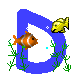 GIF animado (31478) Letra d peces