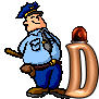 GIF animado (43769) Letra d policia