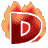 GIF animado (44295) Letra d roja fuego