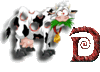 GIF animado (32263) Letra d vaca divertida