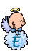 GIF animado (39024) Letra e angelito nube